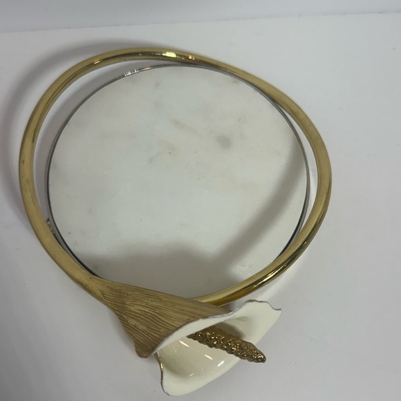 MICHAEL ARAM Calla Lily Marble Coaster White Gold - Picture 3 of 8